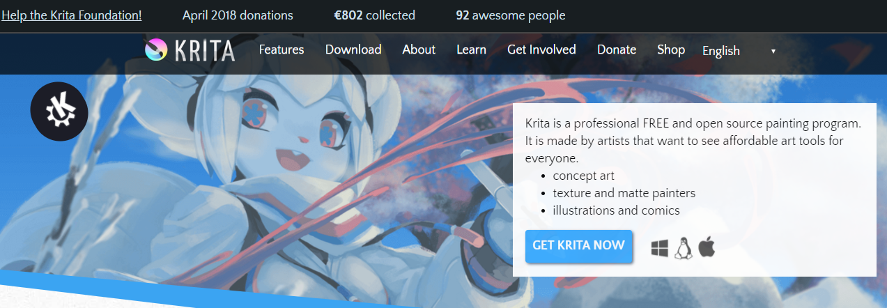 Krita - Best Free Photoshop Alternatives