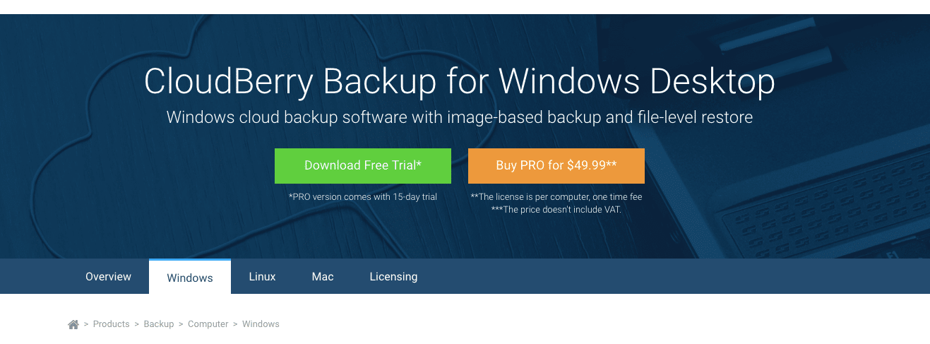 cloudberry backup free