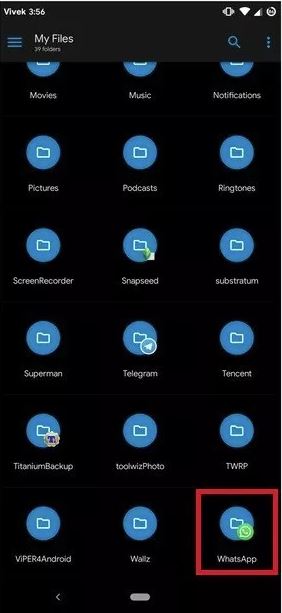 WhatsApp folder
