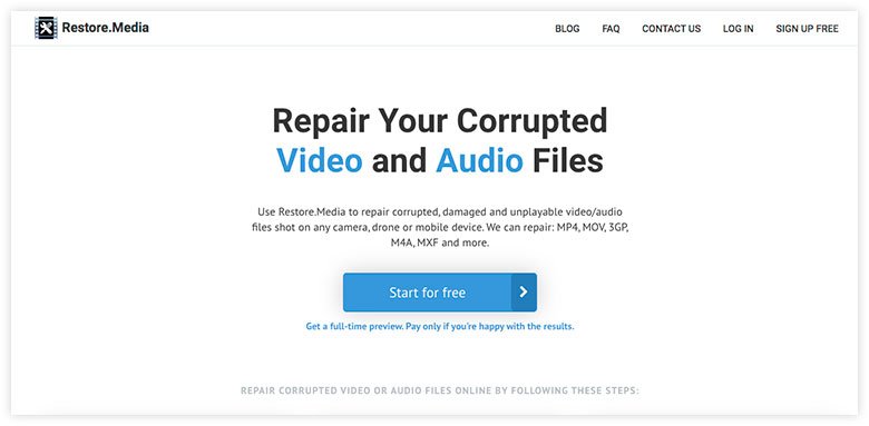 Repairing Corrupted Video Files Online