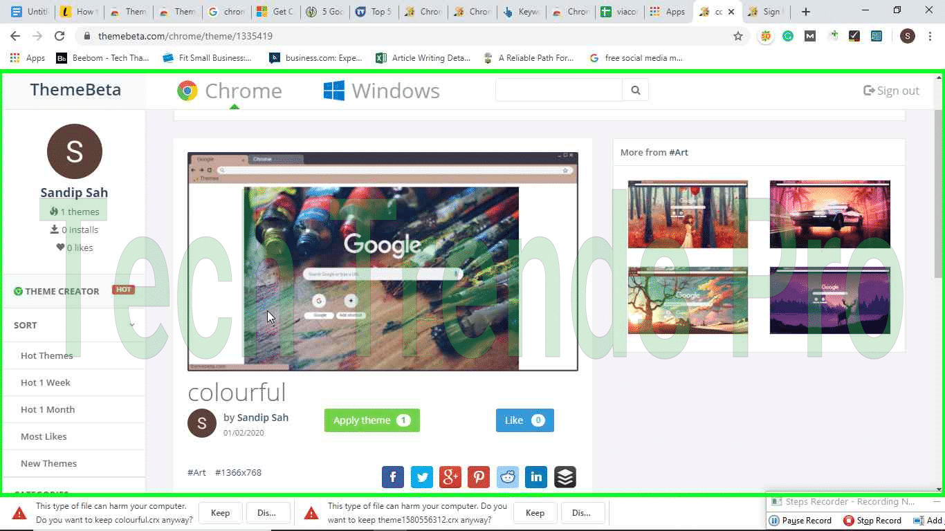 chrome theme creator