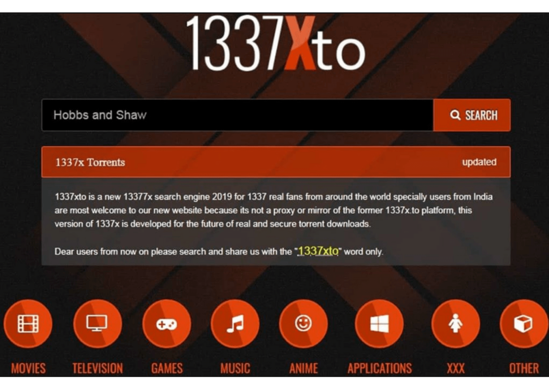 13377x Torrent search engine