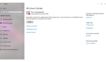 Feature Update To Windows 10, Version 1903 - Error 0x80070002