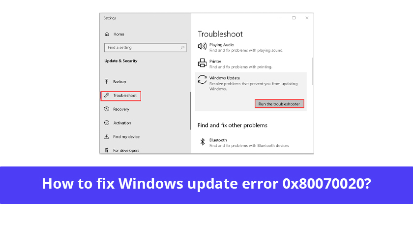 How to fix windows error 0x80070020
