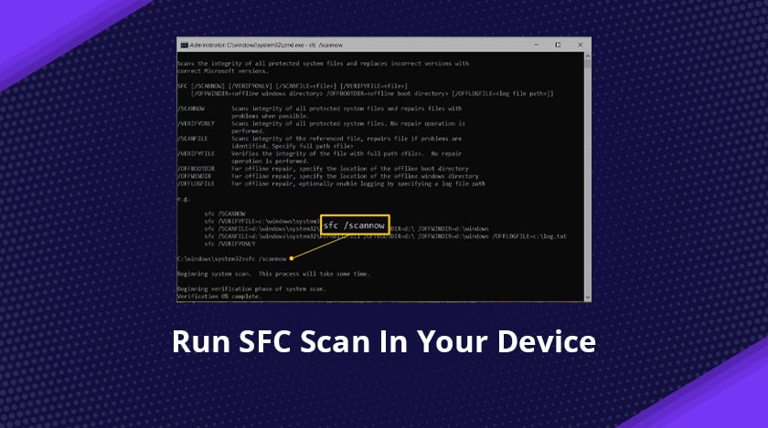 Run SFC Scan In Your Device