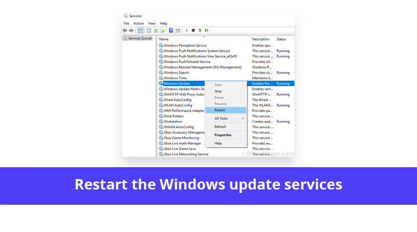 Windows update services