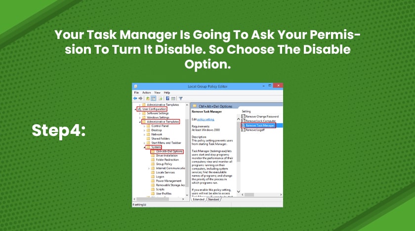 task manager is going to ask your permission