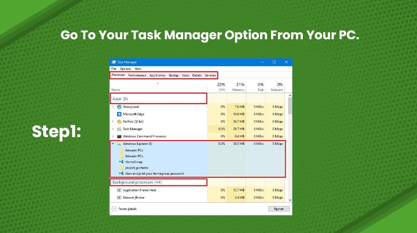task manager option