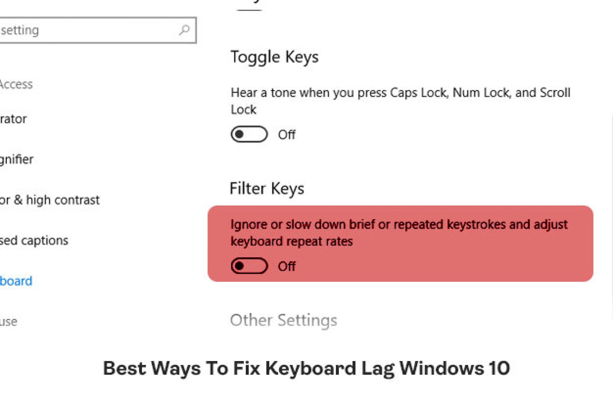 How To Fix Keyboard Lag Windows 10 2021 Update