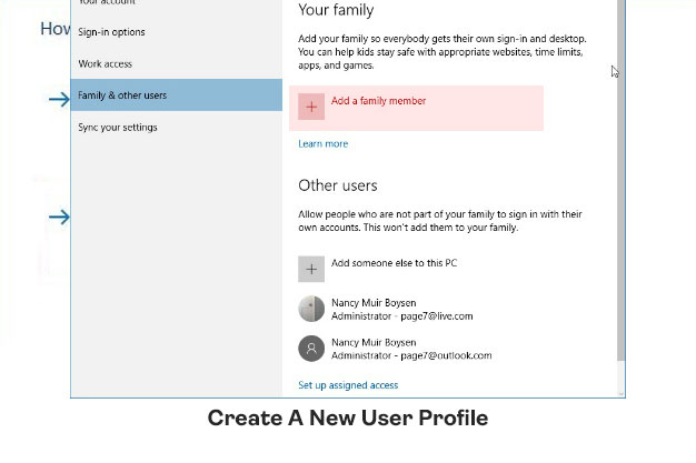 Create A New User Profile