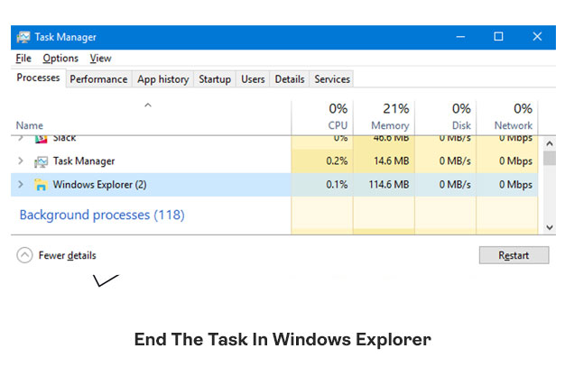 End The Task In Windows Explorer