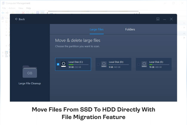 Move Files From SSD To HDD Directly With File Migration Feature