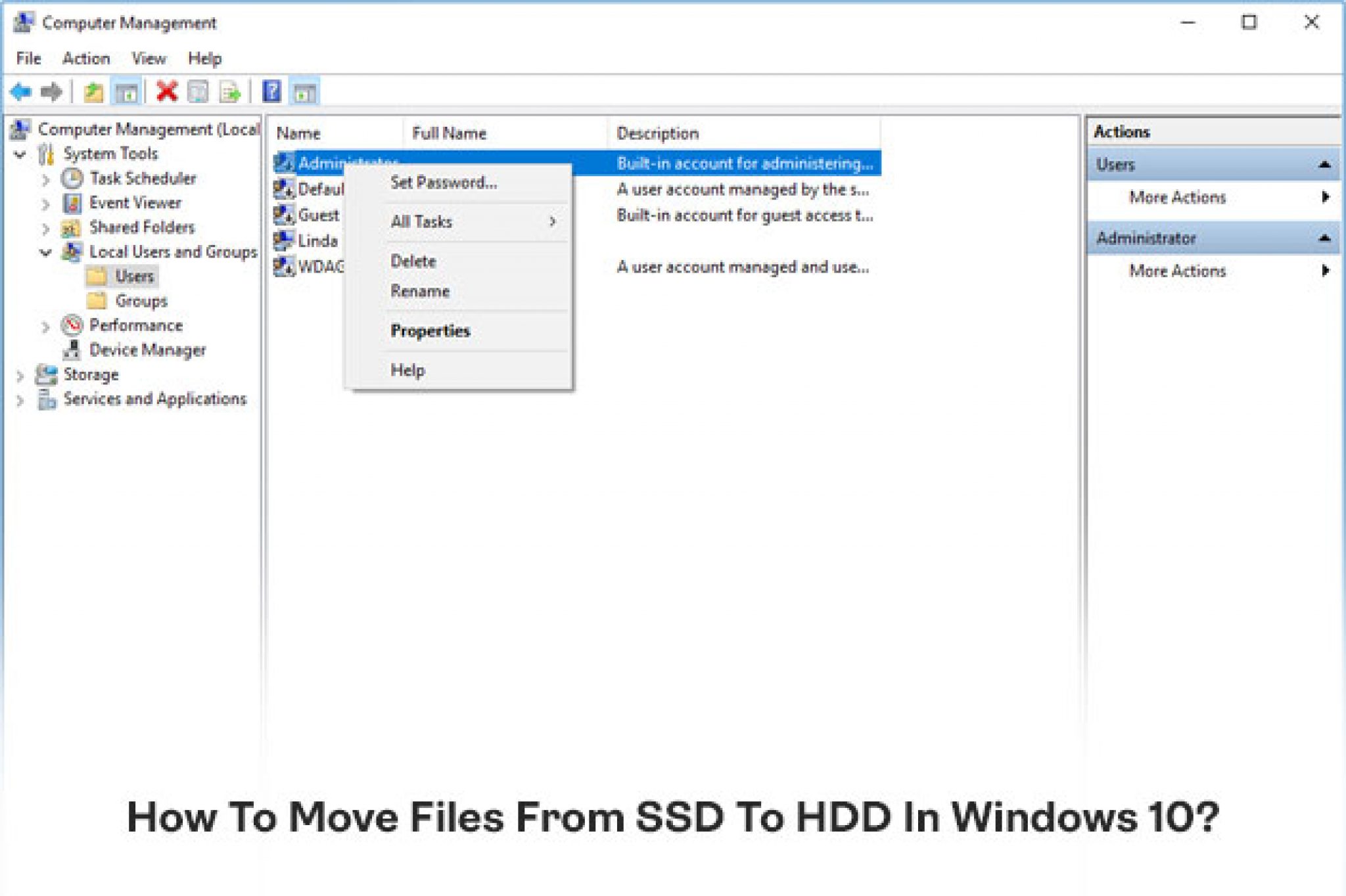 Как изменить ssd на hdd в windows