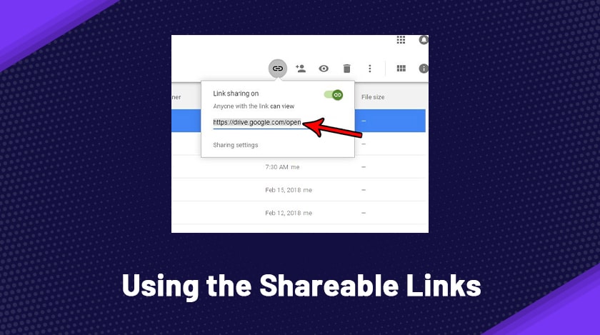 Using The Shareable Links 