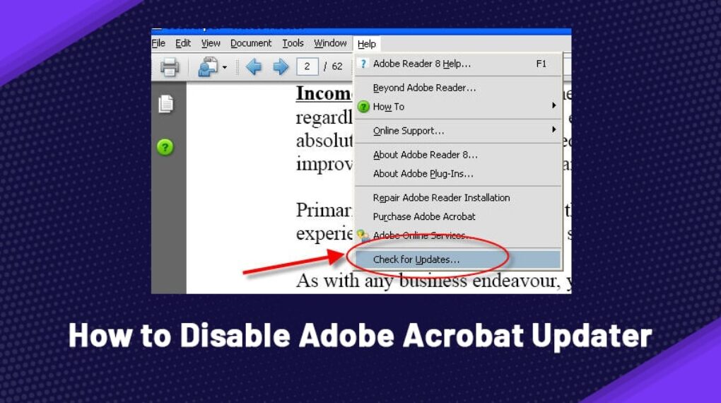 disable adobe updater windows