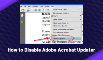 how to disable Adobe Acrobat updater