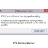 what is ETD control center