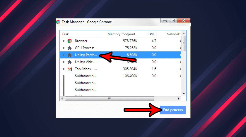 google chrome task manager shortcut windows