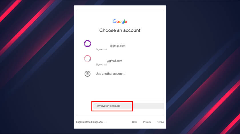 remove Google account from Chrome