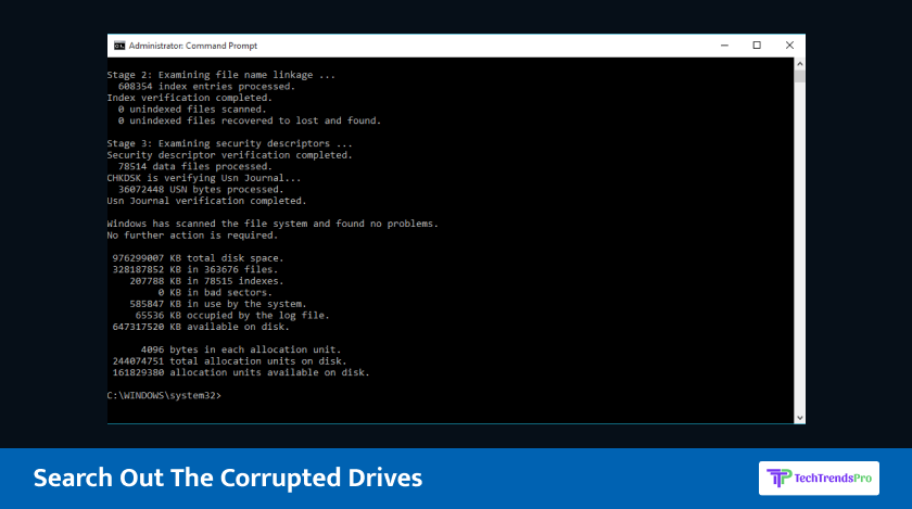 Search Out The Corrupted Drives