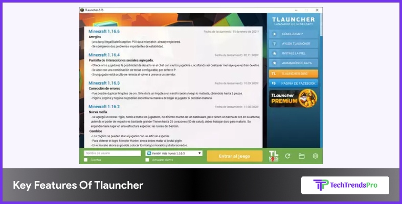 Key Features Of Tlauncher
