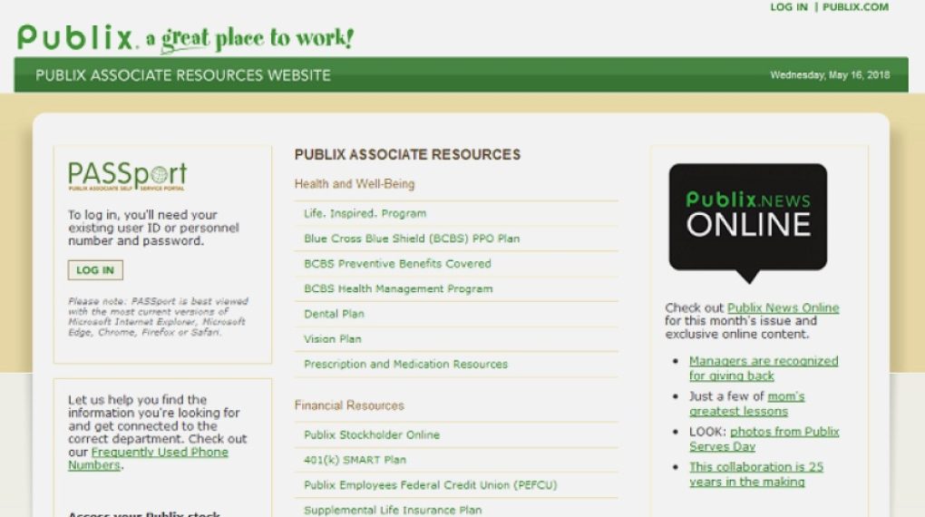 www.publix.org passport login