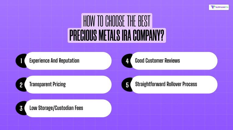 How to Choose the Best Precious Metals IRA Company