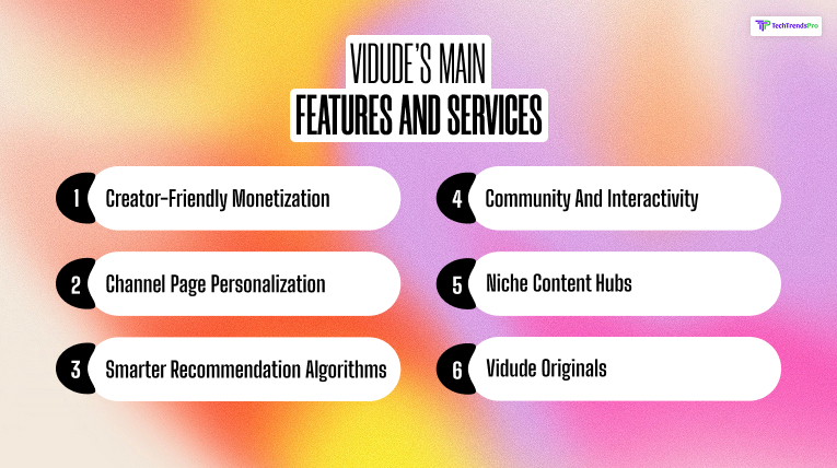 Vidude's Main Features and Services